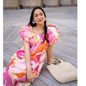 H&M Pink Puff Sleeve Dress